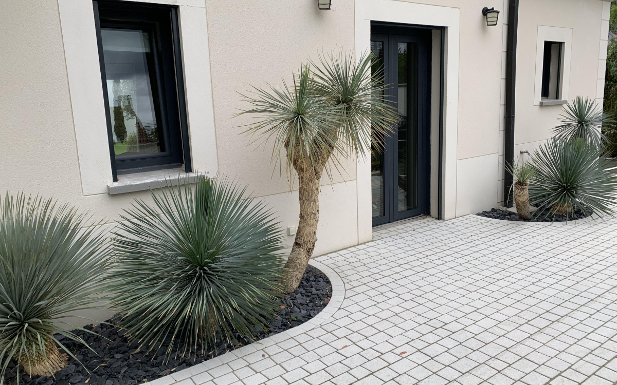 Ralisation Entre de maison en pavage La Couture  Vernouillet