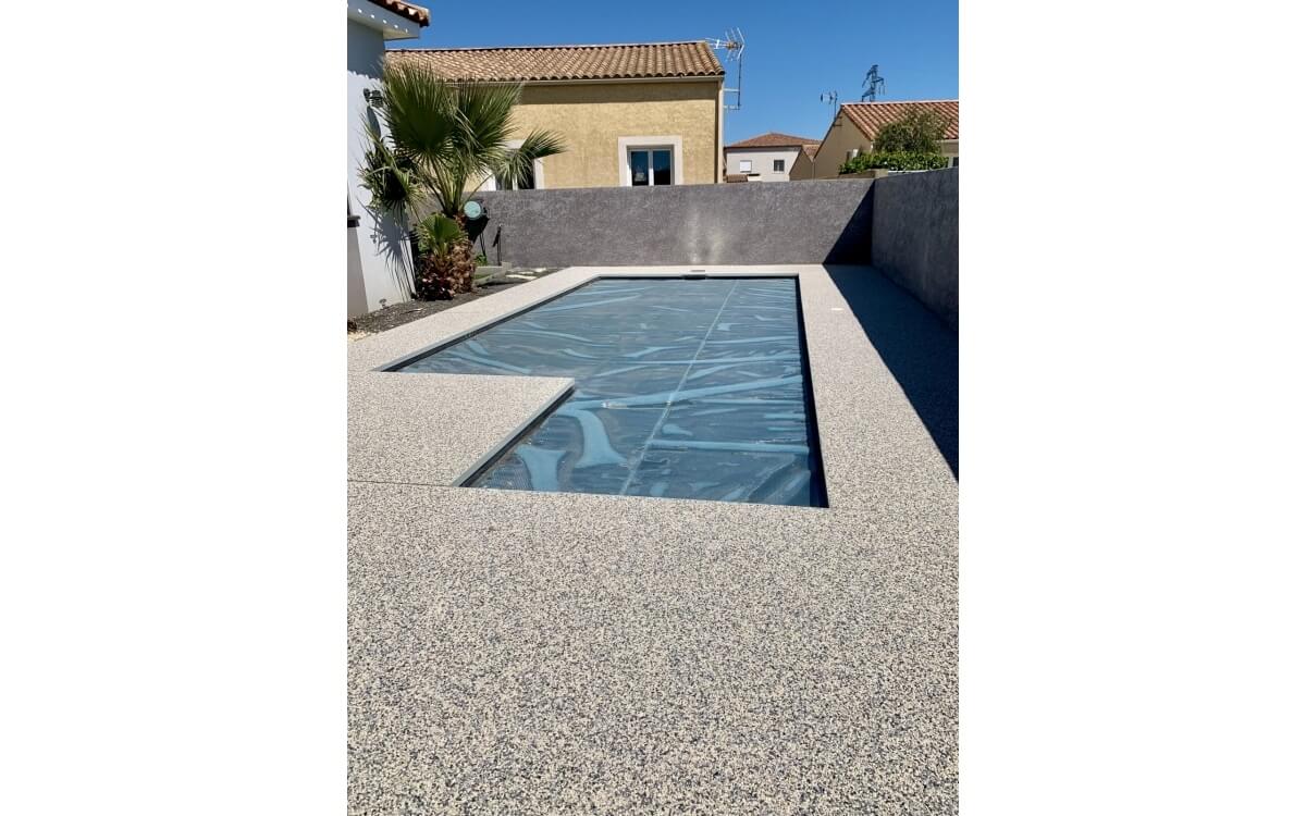 Cration Plage de piscine en Hydrostar - Aude