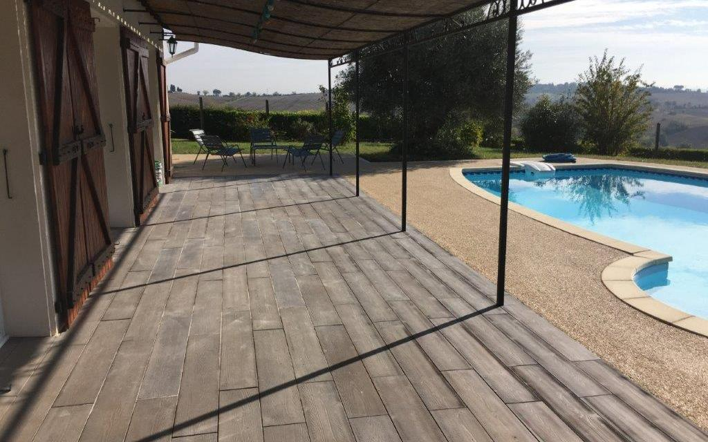 Conception Plage de piscine en Boib - Entreprise Nadau  Verfeil cre le 19/07/2018