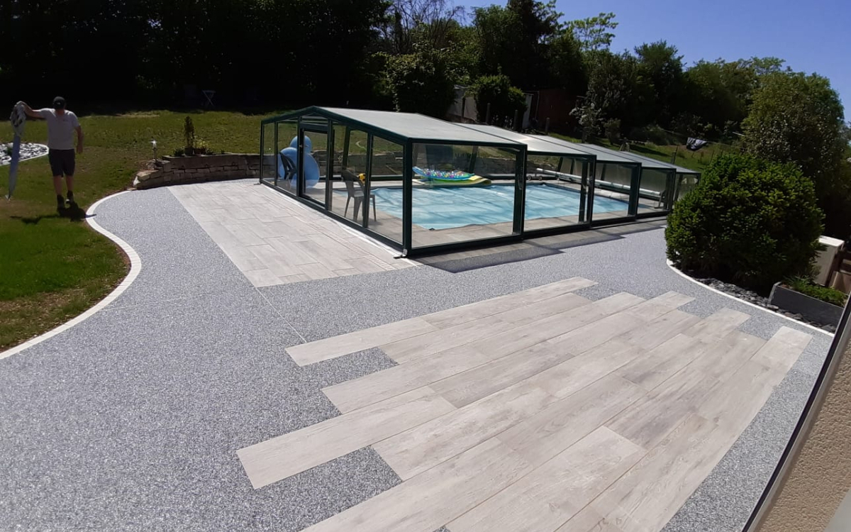 Conception Plage de piscine en Hydrostar - Yonne ralise le 06/11/2020