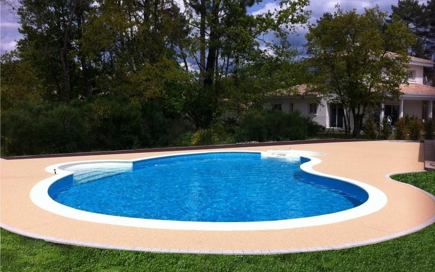 Ralisation Plage de piscine en Hydrostar  La Teste de Buch