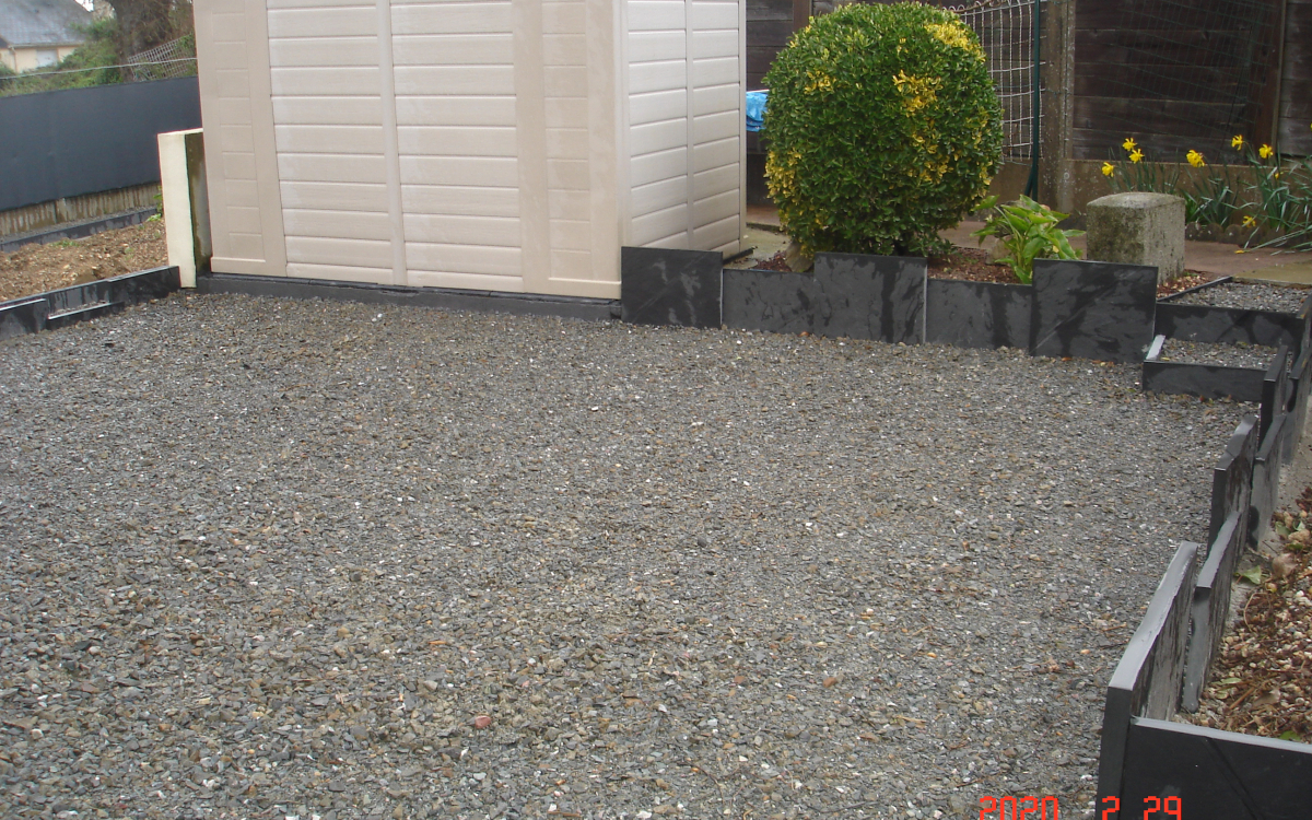 Cration Terrasse en Hydrostar Gris Perle  Mayenne conue le 23/06/2020