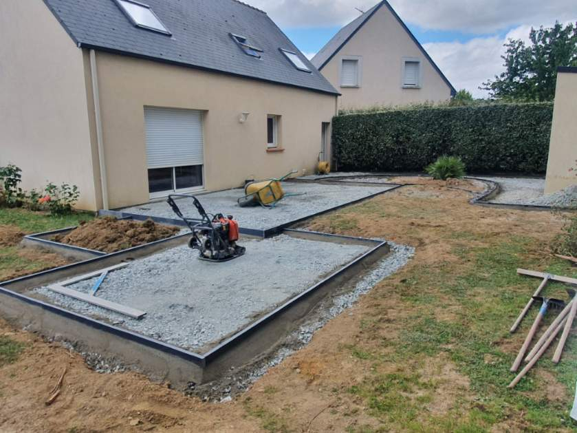 Ralisation Terrasse en terrasse sur plots  angers  conue le 18/03/2021