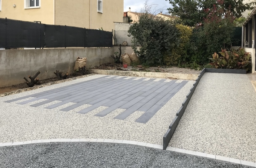 Cration Terrasse en Boib, Hydrostar et Pav la couture  Thuir ralise le 19/11/2020