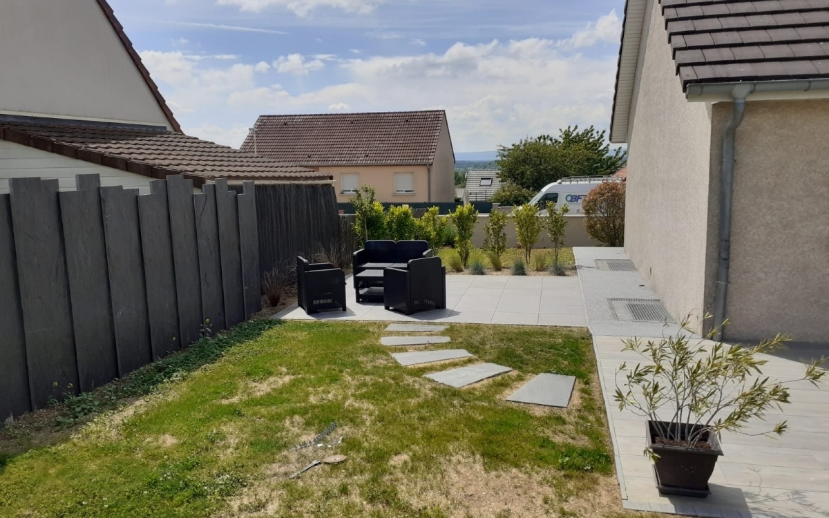 Ralisation Terrasse en pavage dallage  TART LE HAUT cre le 04/06/2021