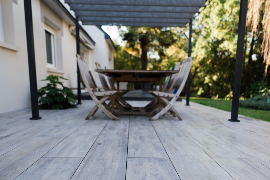 Conception Terrasse en grs crame et terrasse sur plots - Loire Atlantique cre le 17/11/2021