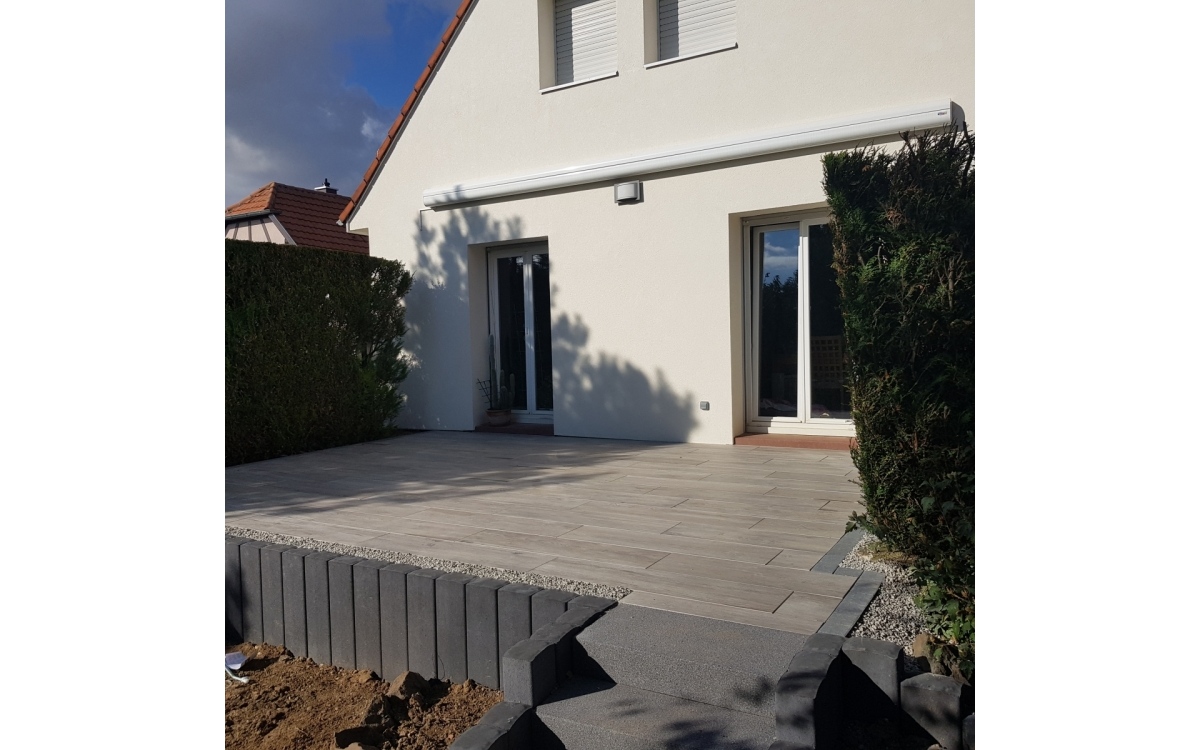 Cration Terrasse en pavage dallage et terrasse sur plots - Bas-Rhin conue le 09/12/2021