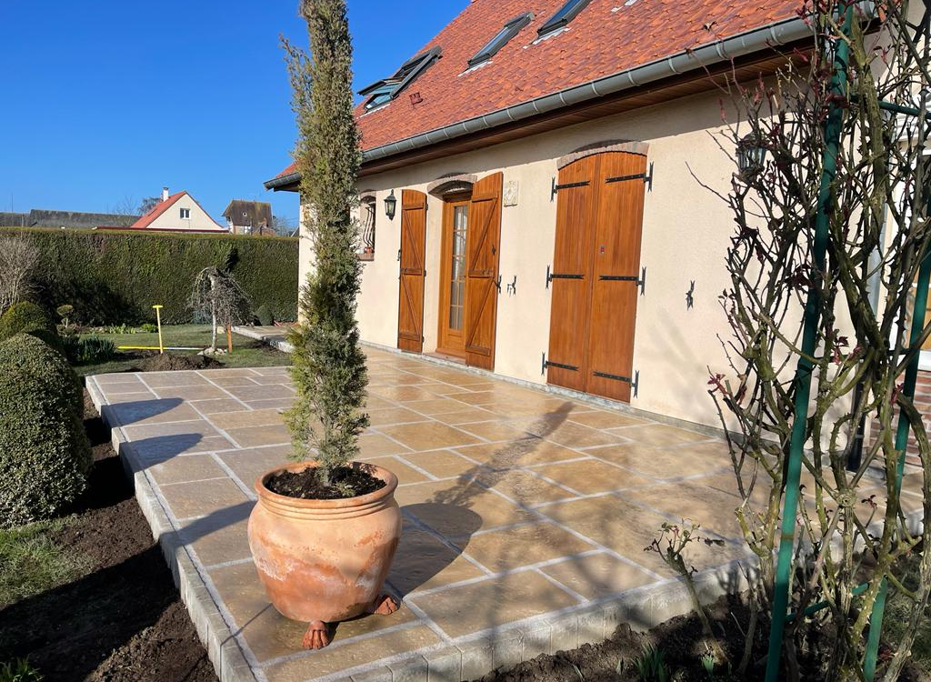 Conception Terrasse en pavage dallage - Somme cre le 29/03/2022