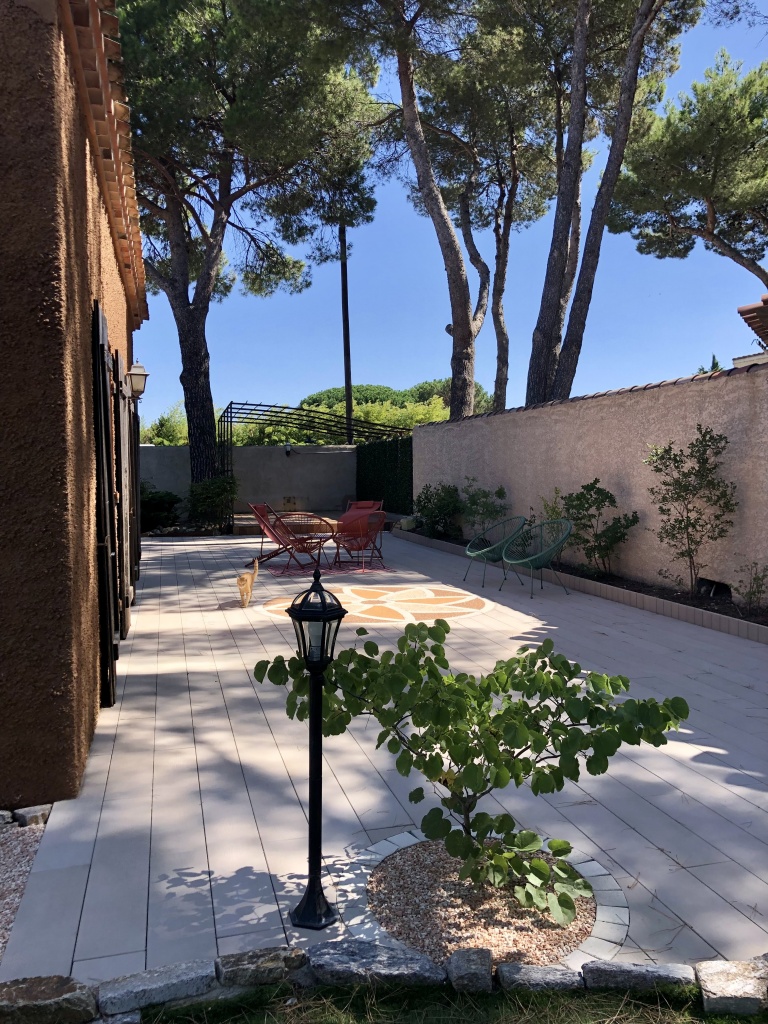 Ralisation Terrasse en Boib, Hydrostar et Pav la couture  VINASSAN cre le 15/07/2022