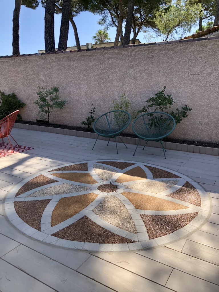 Ralisation Terrasse en Boib, Hydrostar et Pav la couture  VINASSAN cre le 15/07/2022