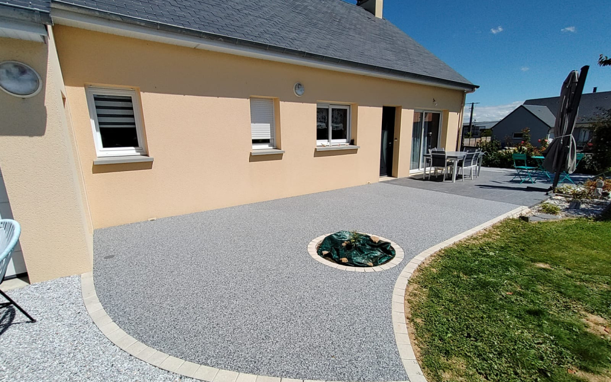 Cration Terrasse en Hydrostar et Pav la couture - Manche conue le 31/10/2022