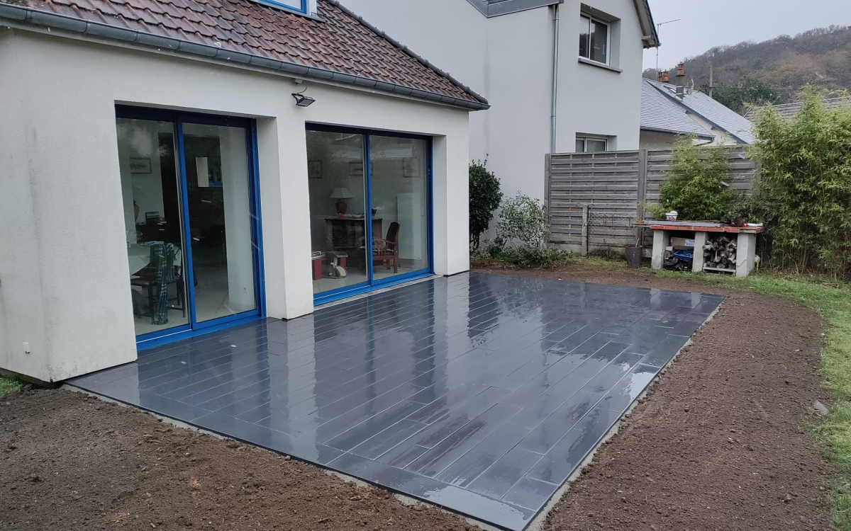 Ralisation Terrasse en Boib - Manche conue le 22/12/2022