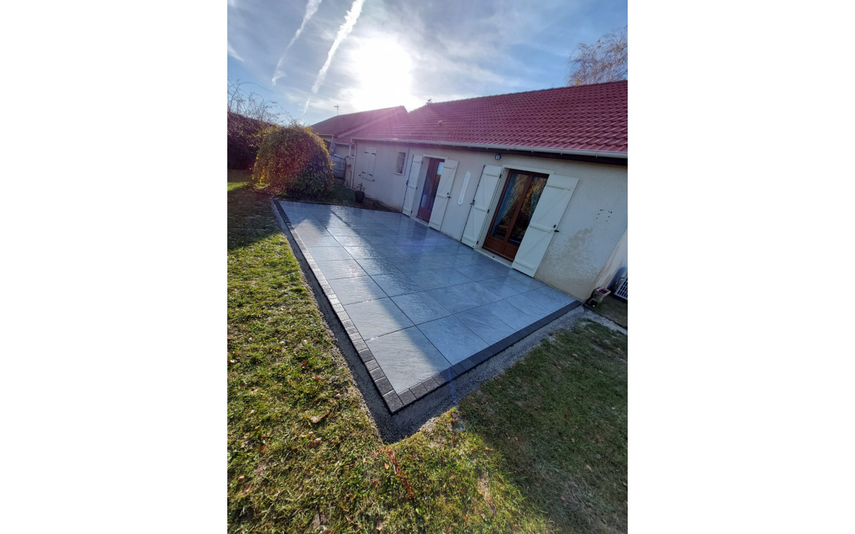 Ralisation Terrasse en terrasse sur plots  Pithiviers le vieil cre le 10/11/2021