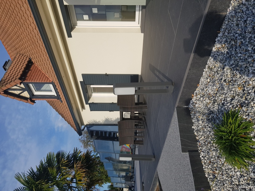 Cration Terrasse en grs crame et terrasse sur plots  TINCHEBRAY-BOCAGE ralise le 12/01/2023