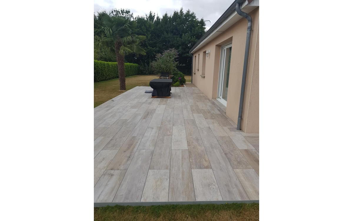 Ralisation Terrasse en terrasse sur plots  TINCHEBRAY BOCAGE cre le 20/07/2022