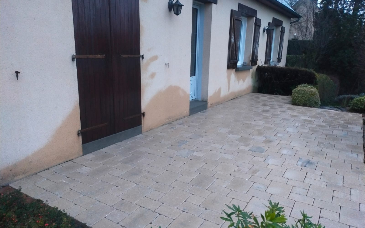 Cration Terrasse en pavage dallage - Manche ralise le 04/05/2023