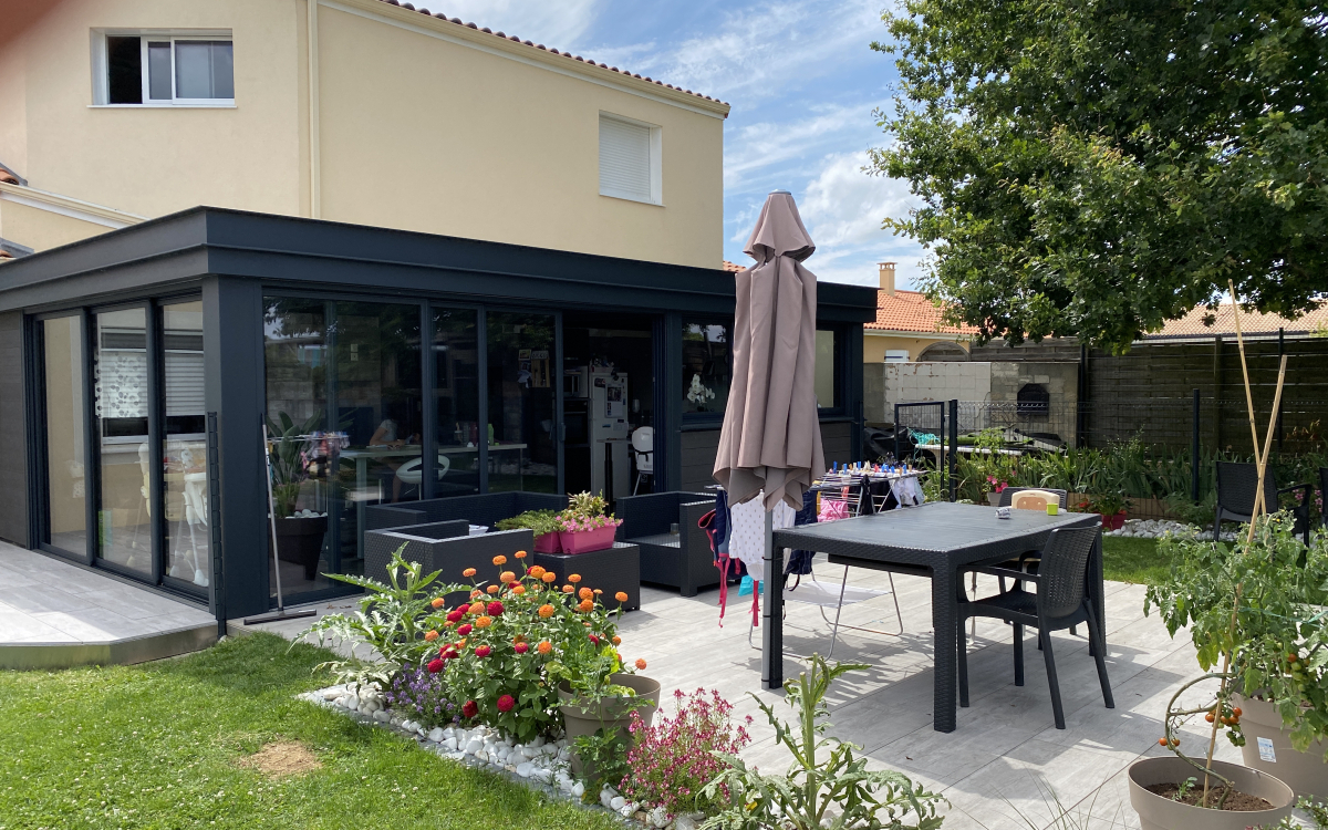 Conception Terrasse en grs crame et terrasse sur plots  Begrolles en Mauges cre le 19/05/2022