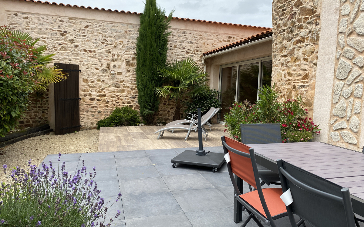 Cration Terrasse en grs crame  Cholet ralise le 28/06/2021