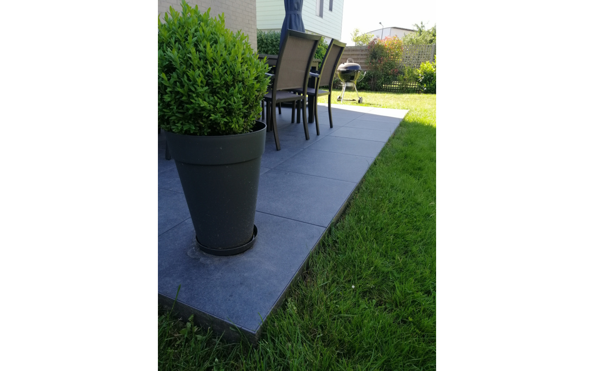 Cration Terrasse en dallage sur plots et grs crame  Villeneuve d'Ascq conue le 08/12/2021