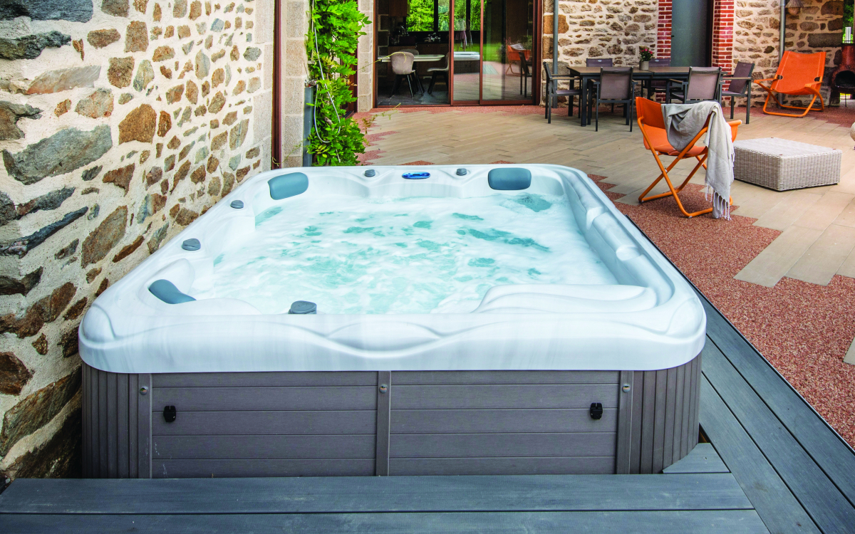 Cration Terrasse en Hydrostar et pavage dallage Spa semi encastr   BAZOCHET GOUET  ralise le 08/03/2024