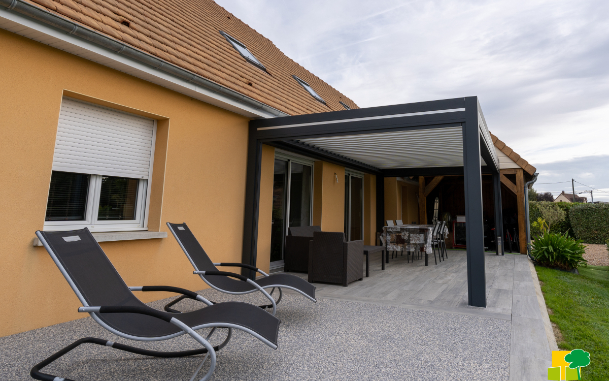 Cration Terrasse en dallage sur plots et Hydrostar  Cherr-Au ralise le 20/03/2024