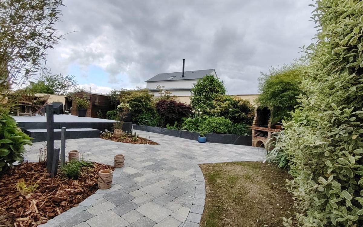 Conception Terrasse en pavage dallage - Manche ralise le 11/07/2024