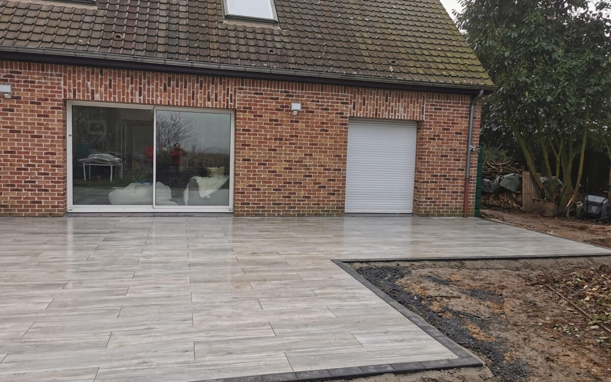 Ralisation Terrasse en Dm profil  Hergnies conue le 26/02/2025
