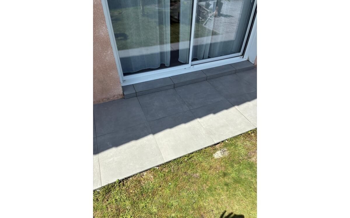 Cration Terrasse en grs crame - Landes