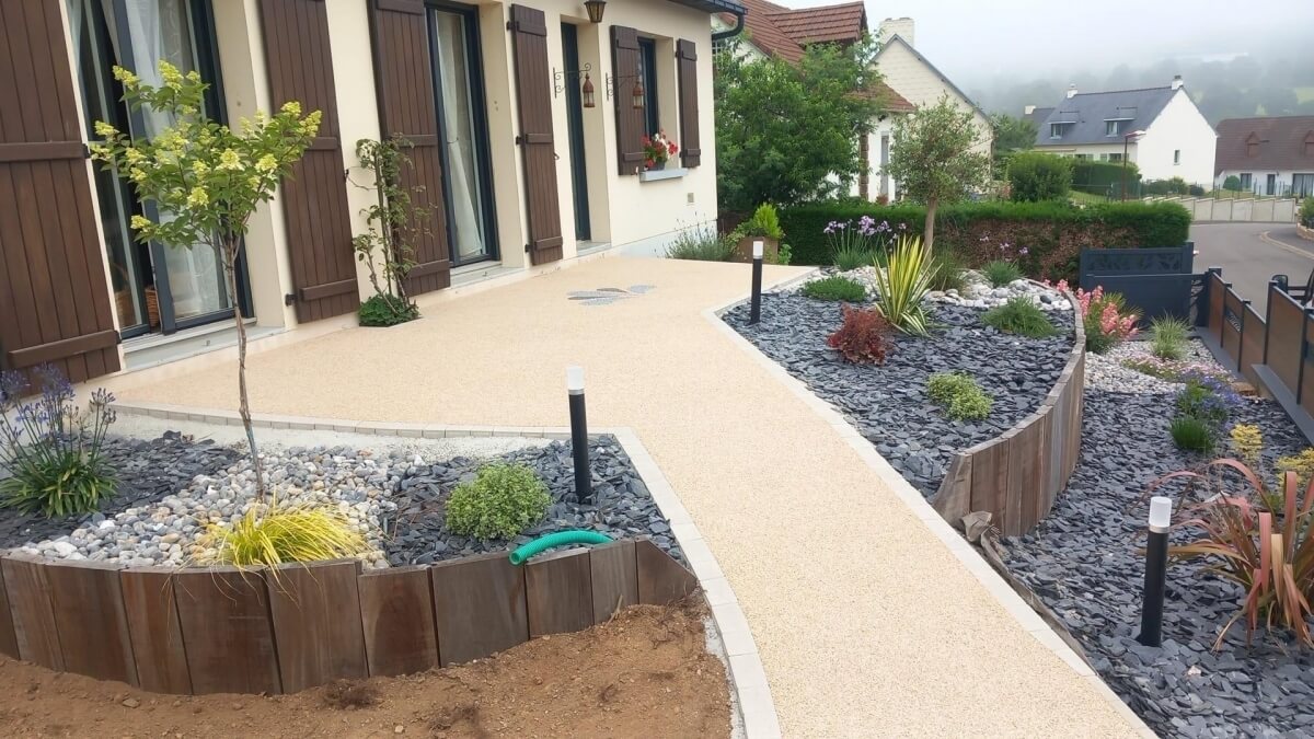 Cration Terrasse en Minralstar  et Pav la couture  Sourdeval ralise le 01/07/2025
