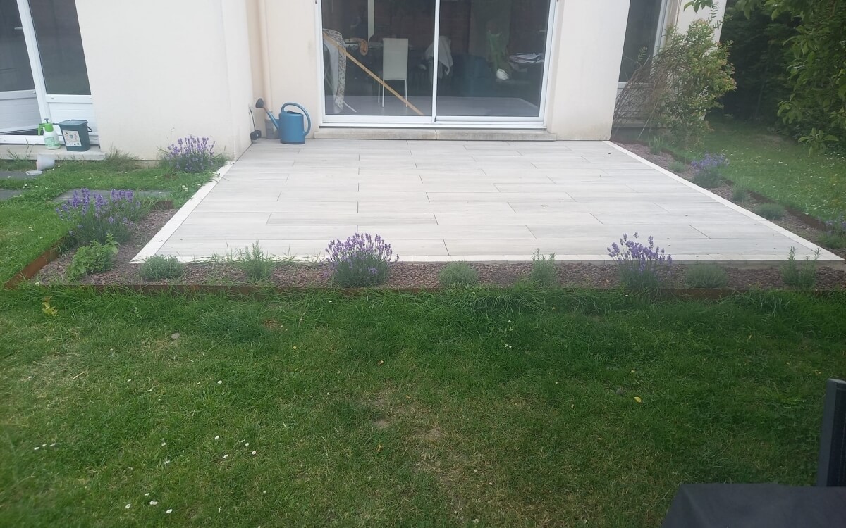 Cration Terrasse en dallage et Pav la couture  franconville conue le 19/02/2025