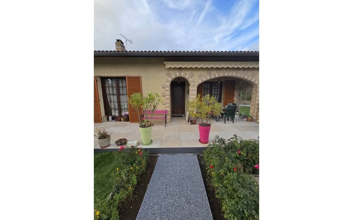 Cration Terrasse en dallage sur plots  MALAUZAT