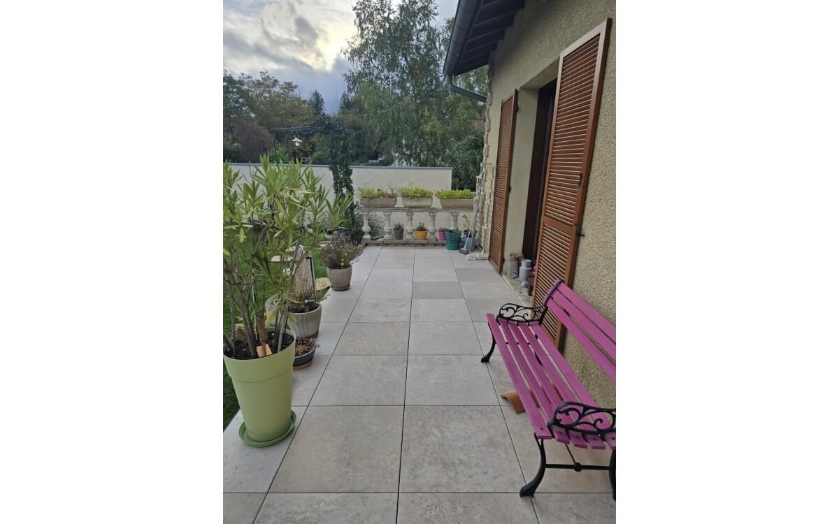 Cration Terrasse en dallage sur plots  MALAUZAT