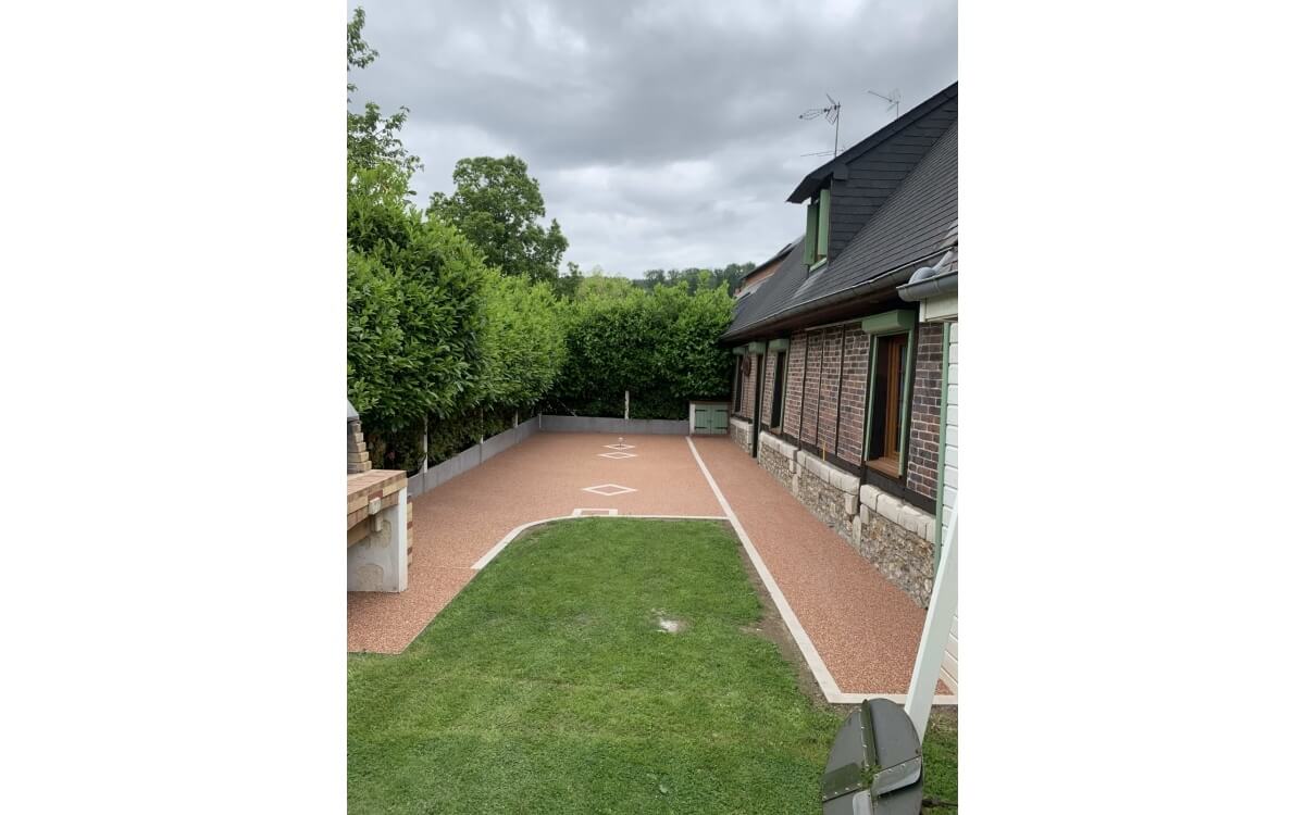 Cration Terrasse en Hydrostar et Pav la couture  appeville annebault ralise le 01/12/2025