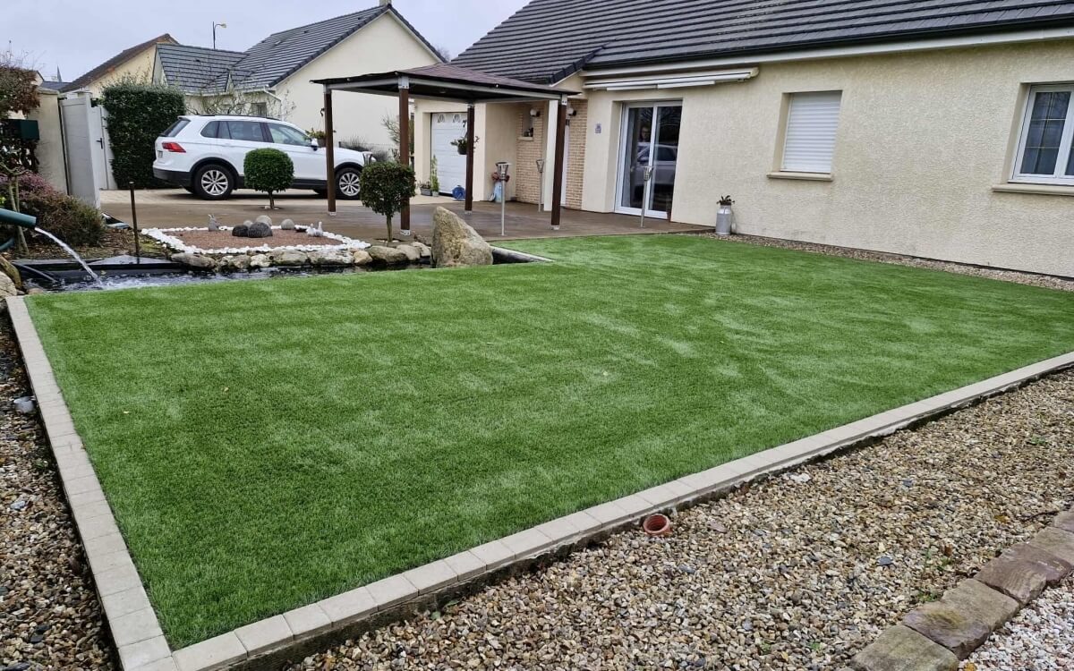 Cr�ation Terrasse en Dm green� et Pav� la couture� � BOURG ACHARD