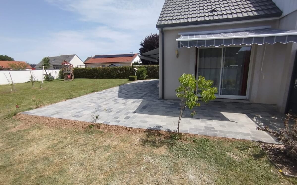 Cr�ation Terrasse en Pav� marjolaine� Nuage - Lot et Garonne