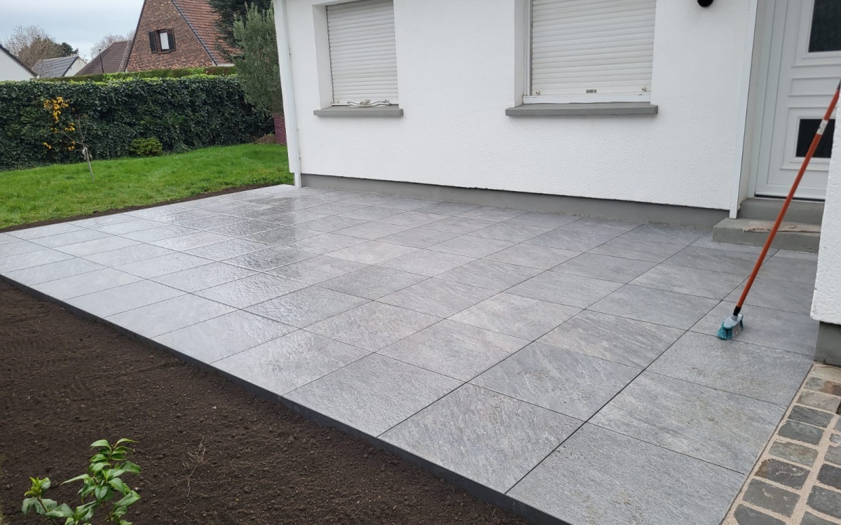R�alisation Terrasse en dallage  pavage � TETEGHEM con�ue le 08/12/2025
