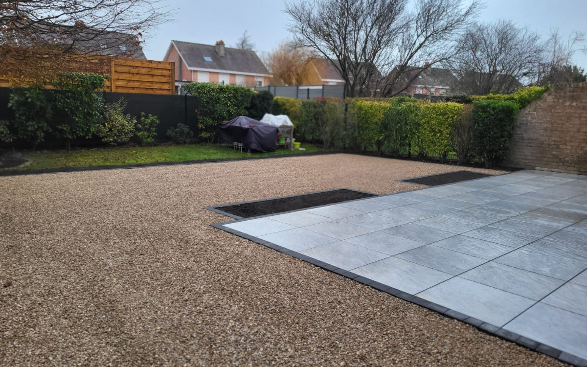 Cr�ation Terrasse en Alv�ostar� et dallage sur plots � TETEGHEM r�alis�e le 09/12/2025