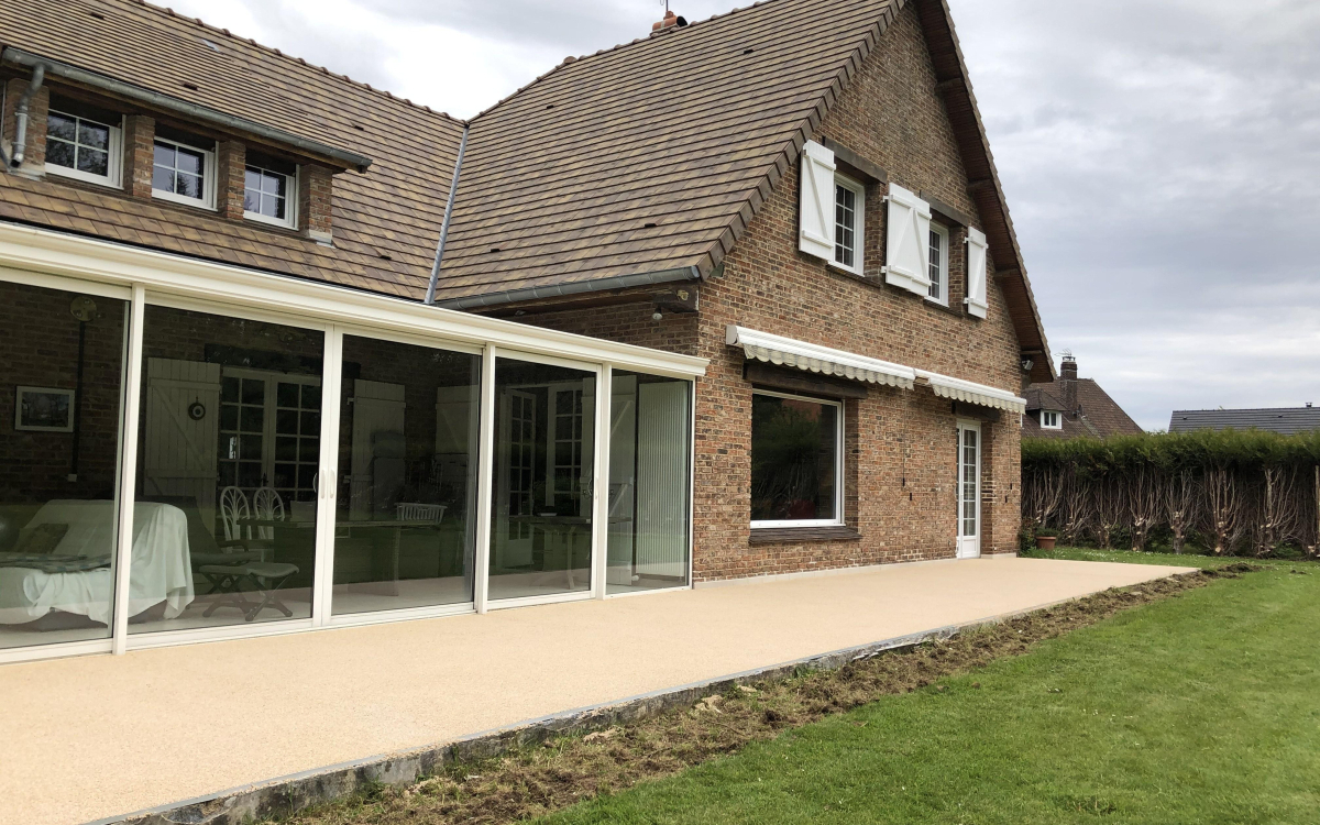 R�alisation Terrasse en Min�ralstar � beige  � CAMPAGNE LES HESDIN cr��e le 30/09/2021