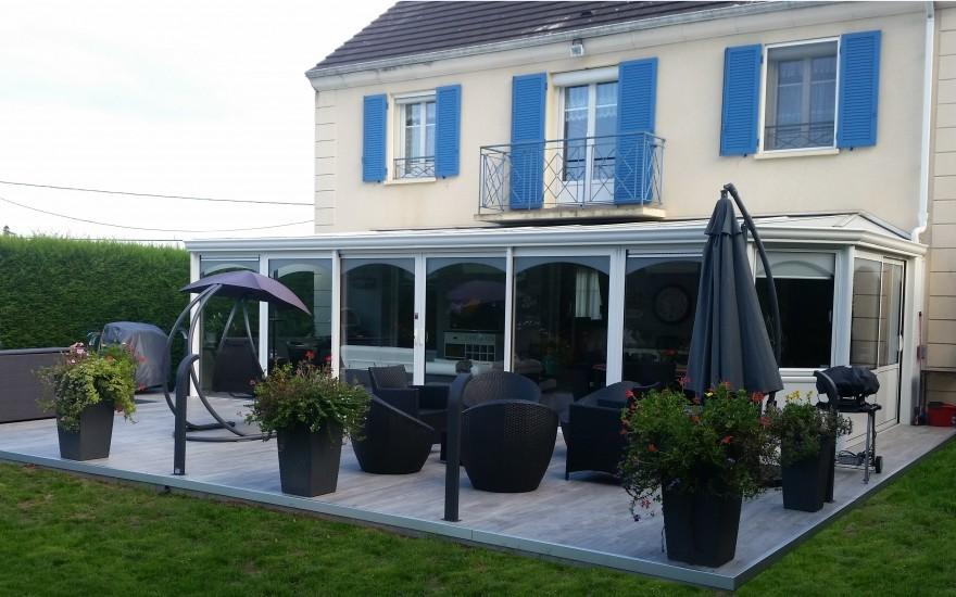 Cration Terrasse en dallageur plots  Saint-Sulpice