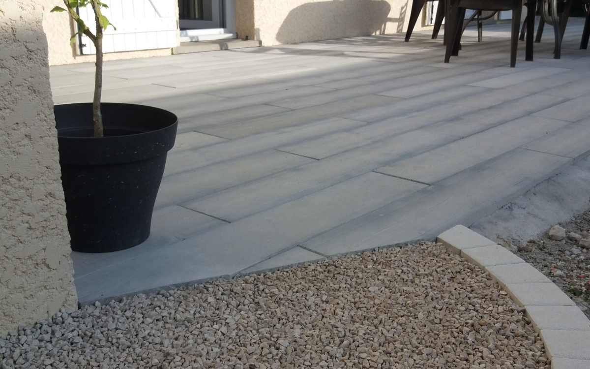 Cration Terrasse en Boib  Saint-Andr-de-Corcy conue le 26/02/2018