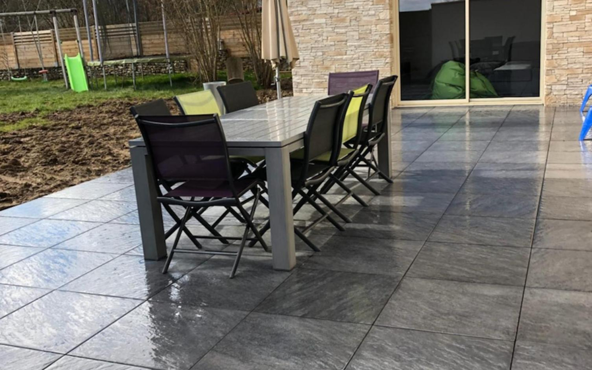 Conception Terrasse en dallage  Magny-les-Hameaux ralise le 28/03/2018