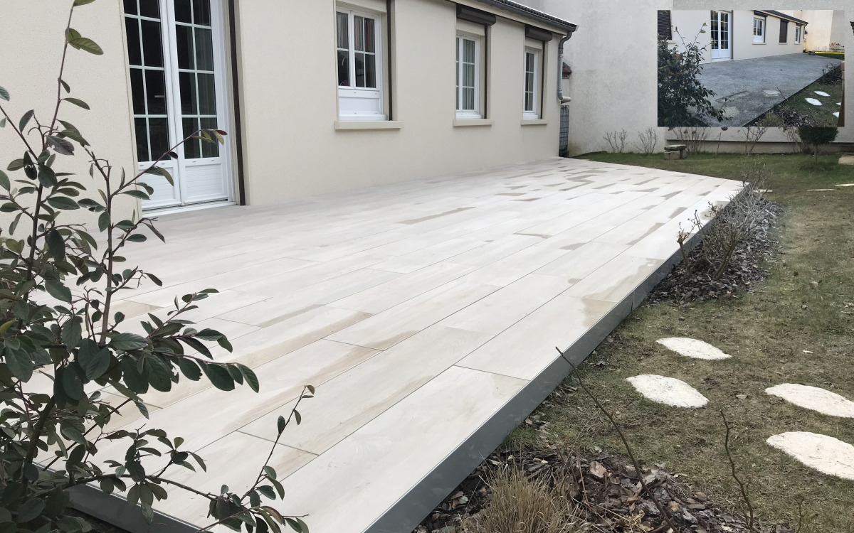 Ralisation Terrasse en dallage  Gevrey-Chambertin conue le 28/03/2018