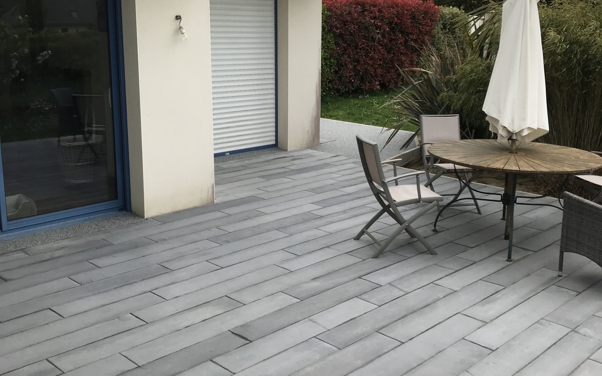 Ralisation Terrasse en Boib  La roche Derrien cre le 02/05/2018