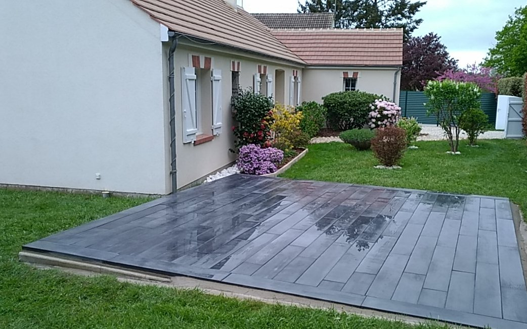 Cration Terrasse en Boib  Poilly Lez Gien ralise le 02/05/2018