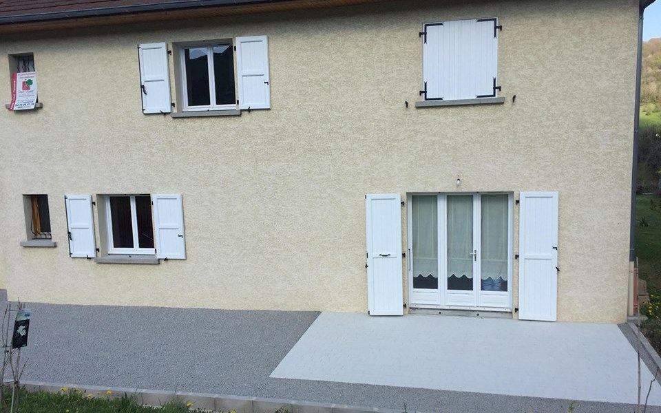 Cration Terrasse en Alvostar et pavage  Charncles ralise le 02/05/2018