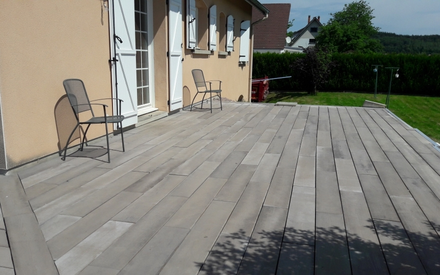 Ralisation Terrasse en dallage  Gobley cre le 27/07/2018