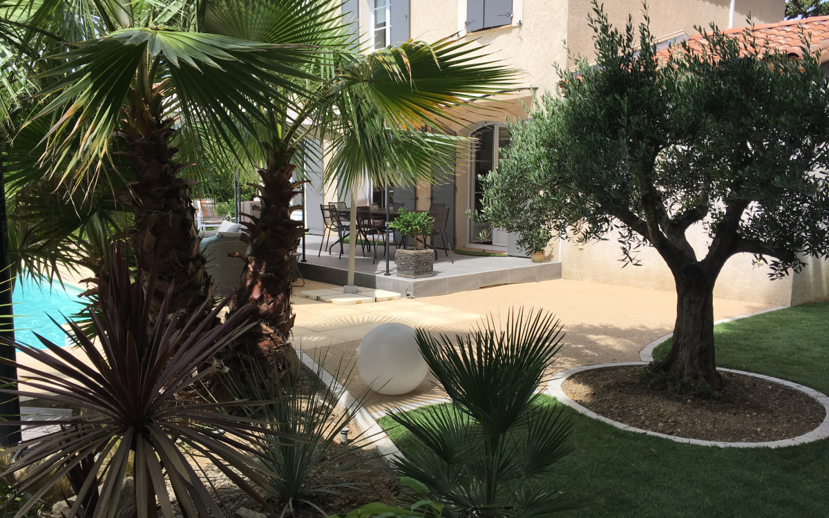 Conception Terrasse en Minralstar et Dmgreen - Entreprise Perez  Calvisson cre le 31/08/2018