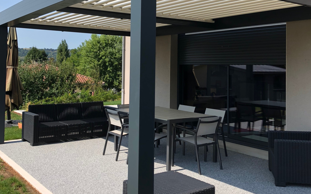 Ralisation Terrasse en Hydrostar - Entreprise Chausy - Cantal cre le 14/09/2018