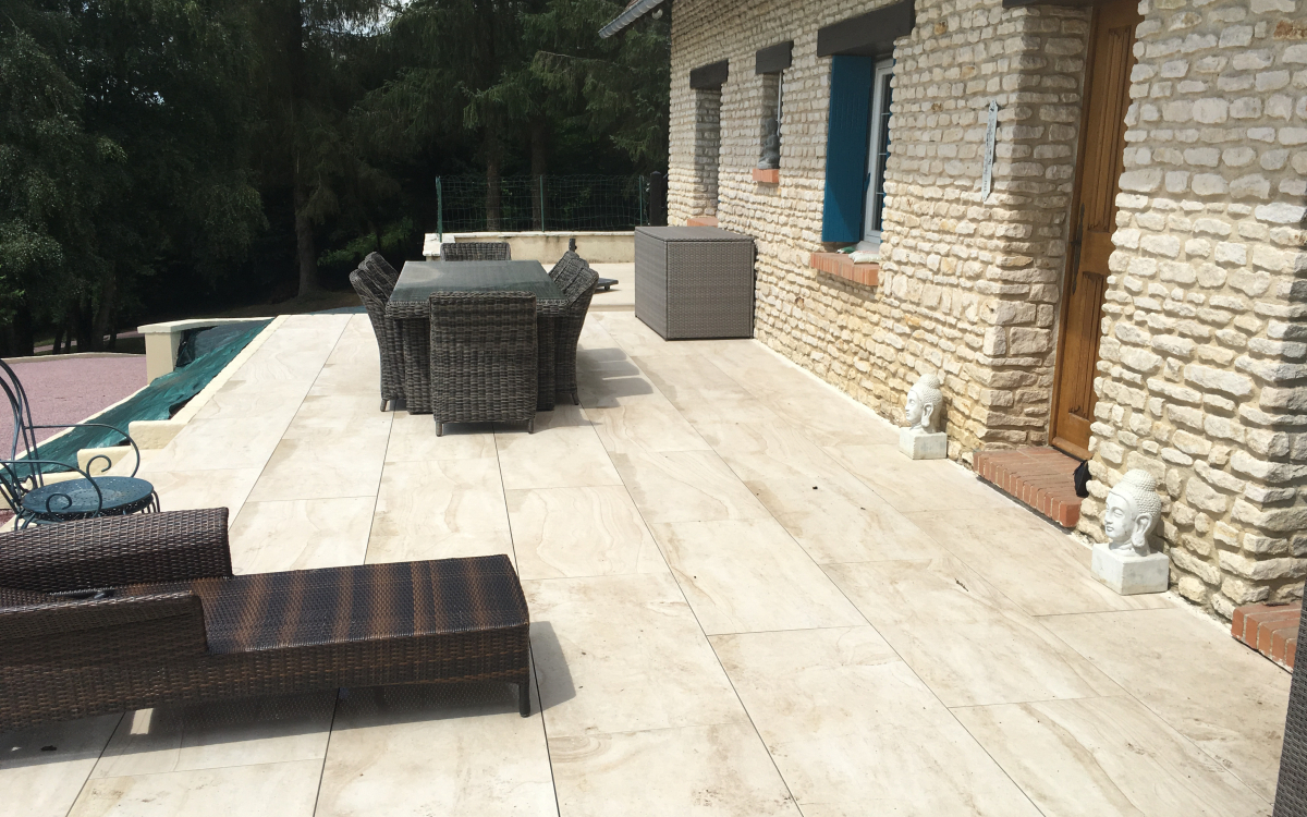 Cration Terrasse en dallage  Glos ralise le 01/10/2018