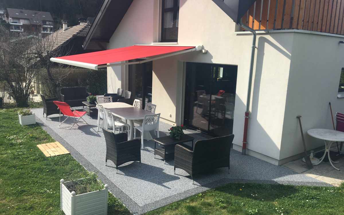 Ralisation Terrasse en Minralstar - Entreprise Alle du Lac - Haute Savoie cre le 21/11/2018